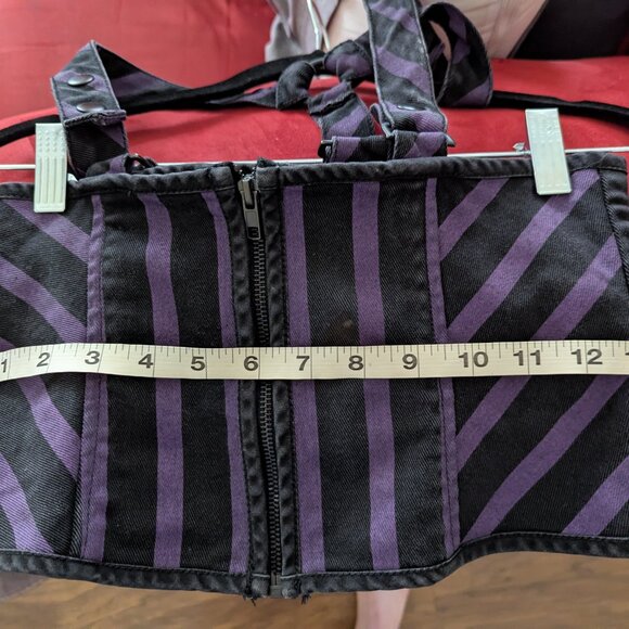 Awesome corset belt from lip service early 00's black and purple clown goth RARE - Picture 5 of 5